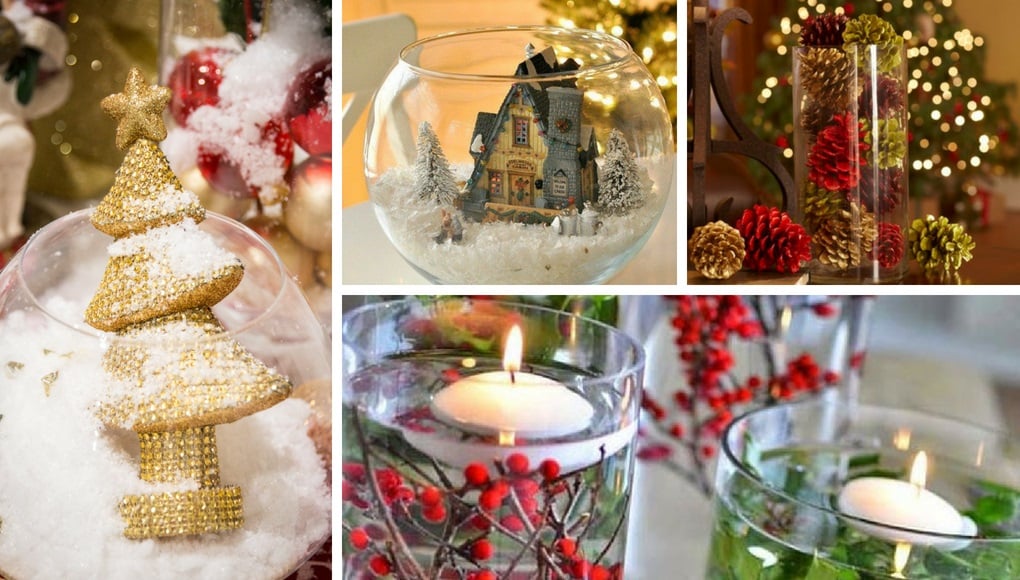 5 ιδέες για χριστουγεννιάτικη διακόσμηση με γυάλινα βάζα