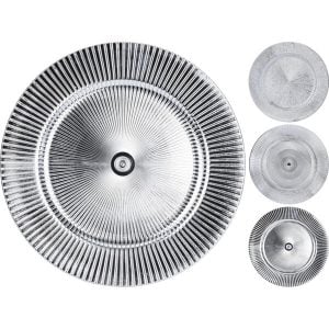ΠΙΑΤΟ MELAMINE METALLIC 33CM 3 ΣΧΕΔIA (ΑΣΗΜΙ)