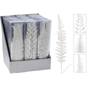 ΚΛΑΔΙ ΦΥΛΛΟ ΧΡΙΣΤΟΥΓΕΝΝΙΑΤΙΚΟ GLITTER ΣΕΤ/3 32CM 3 ΣΧΕΔΙΑ (ΛΕΥΚΟ)