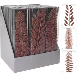 ΚΛΑΔΙ ΦΥΛΛΟ ΧΡΙΣΤΟΥΓΕΝΝΙΑΤΙΚΟ GLITTER ΣΕΤ/3 32CM 3 ΣΧΕΔΙΑ (ΡΟΖ)