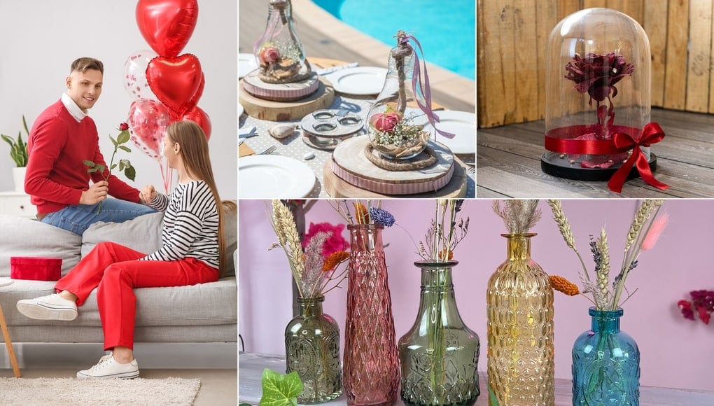 Γυάλες Αγίου Βαλεντίνου 7 Ιδέες για ρομαντικές συνθέσεις