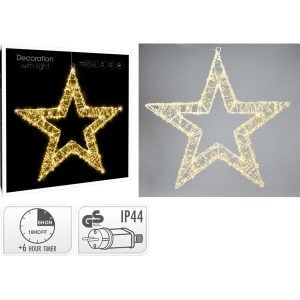 ΑΣΤΕΡΙ ΛΑΜΠΑΚΙΑ ΣΥΡΜΑΤΙΝΟ 960LED WARM 38CM