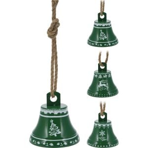 ΣΤΟΛΙΔΙ ΧΡΙΣΤΟΥΓΕΝΝΙΑΤΙΚΗ ΚΑΜΠΑΝΑ 12Χ13CM 3 ΣΧΕΔΙΑ (ΠΡΑΣΙΝΟ)