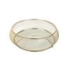 ΔΙΣΚΟΣ ΜΕΤΑΛΛΙΚΟΣ ΜΕ ΚΑΘΡΕΠΤΗ WIRE MIRROR 21.7X6.5CM ΧΡΥΣΟΣ
