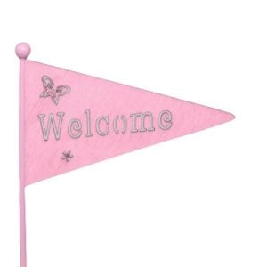 ΣΗΜΑΙΑΚΙΑ ΞΥΛΙΝΑ ΣΕΤ/6 15X40CM WELCOME (ΡΟΖ)