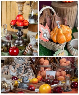 Φθινοπωρινά Φυσικά στοιχεία σε γάμο_ Μήλα, Κορμοί, Κολοκύθες