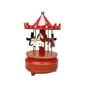 ΚΑΡΟΥΣΕΛ ΜΕ ΜΟΥΣΙΚΗ 10Χ17CM ΣΕ ΛΕΥΚΟ ΚΟΚΚΙΝΟ ΧΡΩΜΑ