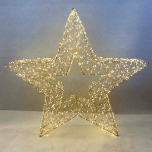 ΦΩΤΙΖΟΜΕΝΟ ΑΣΤΕΡΙ ΜΕΤΑΛΛΙΚΟ ΧΡΥΣΟ 960LED ΘΕΡΜΟ ΦΩΣ 78X12X74CM