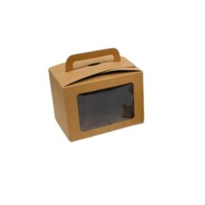 ΚΟΥΤΙ ΧΑΡΤΙΝΟ ΜΕ ΠΑΡΑΘΥΡΟ ΤΥΠΟΥ LUNCHBOX 14Χ10Χ10CM ΣΕΤ 12 ΤΜΧ (ΚΡΑΦΤ)