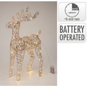 ΦΩΤΙΖΟΜΕΝΟΣ ΤΑΡΑΝΔΟΣ ΧΡΙΣΤΟΥΓΕΝΝΙΑΤΙΚΟΣ ΜΕ 60LED 60CM ΜΕ ΜΠΑΤΑΡΙΑ