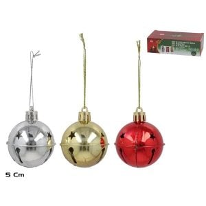 ΧΡΙΣΤΟΥΓΕΝΝΙΑΤΙΚΑ ΚΟΥΔΟΥΝΙΑ ΣΕΤ 8 ΤΕΜΑΧΙΩΝ 5CM SLEIGH ΚΟΚ/ΧΡΥΣ/ΑΣΗΜΙ